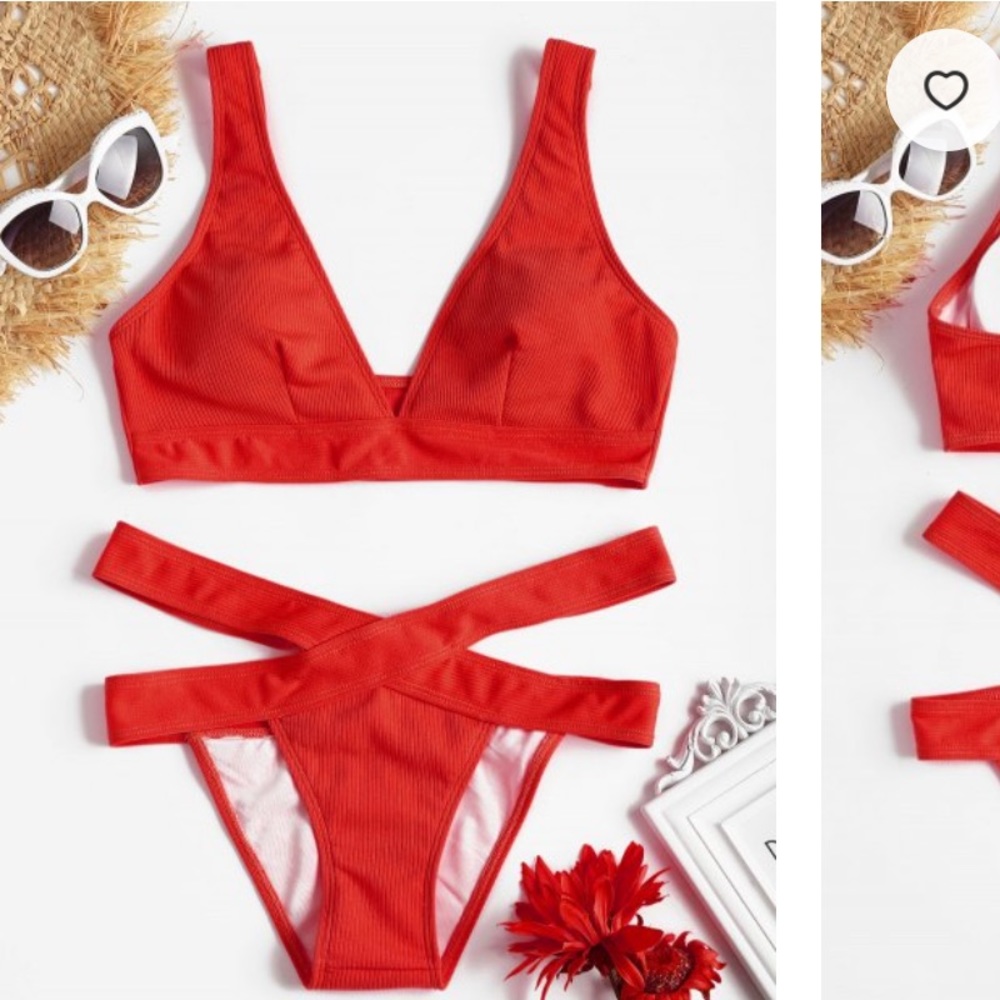 NWT- Red Zaful Bandage Bikini